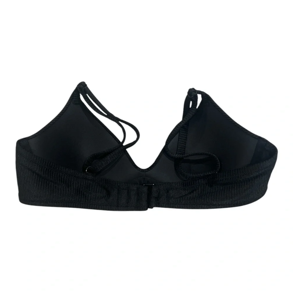 Victoria's‎ Secret Pink Black Swim Super Push-Up Underwire Cheeky Bikini Set- M